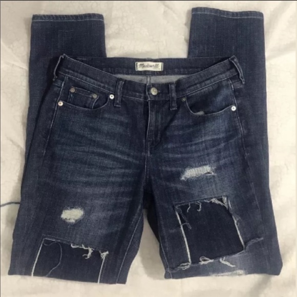 NWOT Madewell Hi Rise Patchwork BoyJeans 26 - Picture 3 of 7